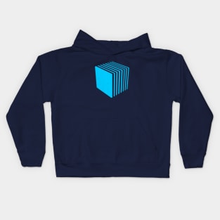 Striped Blue Cube Kids Hoodie